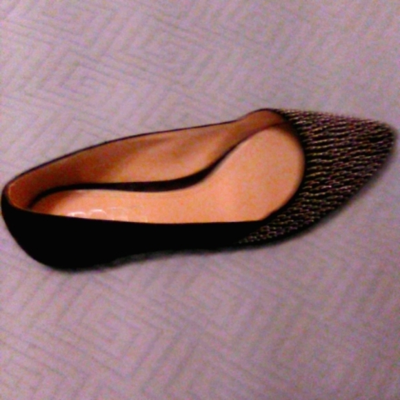 BCBG PARIS BLACK RHINESTONE FLAT - Picture 2 of 4